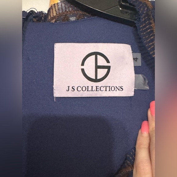 JS Collections DANA SCALLOPED MIDI DRESS - Picture 5 of 6